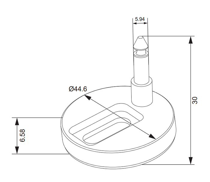 Spare Top Fixing Toilet Seat Hinges Diameter 45mm