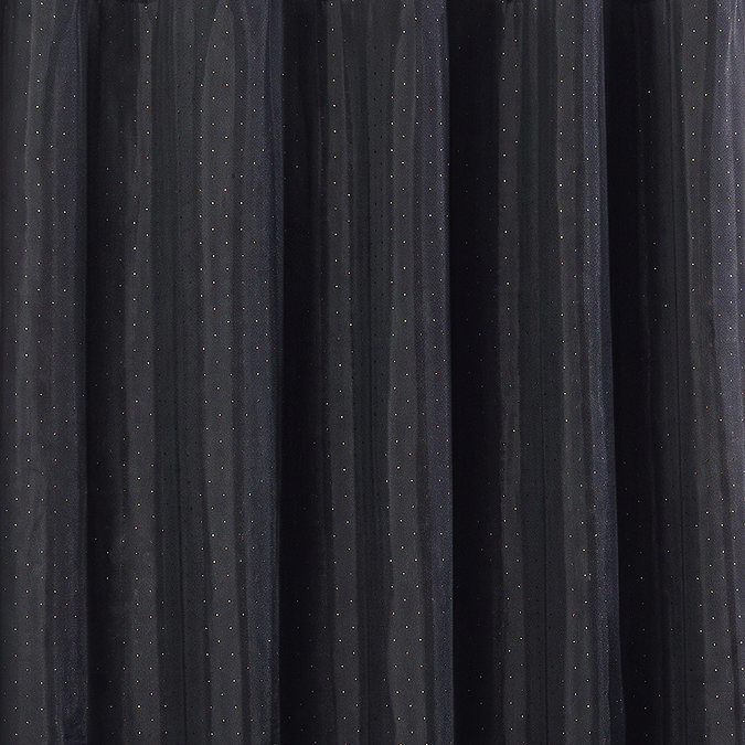 Black Sparkle Diamante Polyester Shower Curtain 1800mm x 1800mm