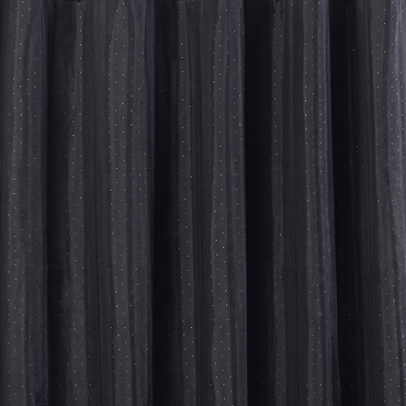 Black Sparkle Diamante Polyester Shower Curtain 1800mm x 1800mm