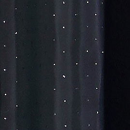 Sparkle W1800 x H1800mm Polyester Shower Curtain - Black Large Image