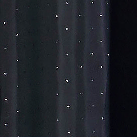 Sparkle W1800 x H1800mm Polyester Shower Curtain - Black Large Image