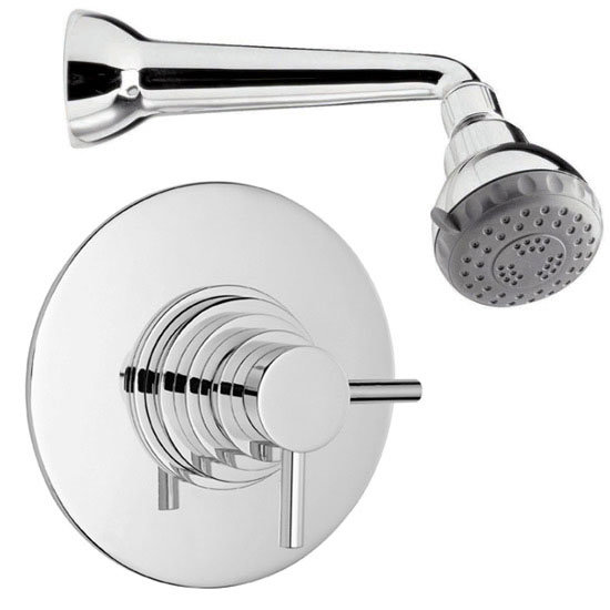 Spirit Concealed 3/4 Thermostatic Valve with Modern Head Large Image