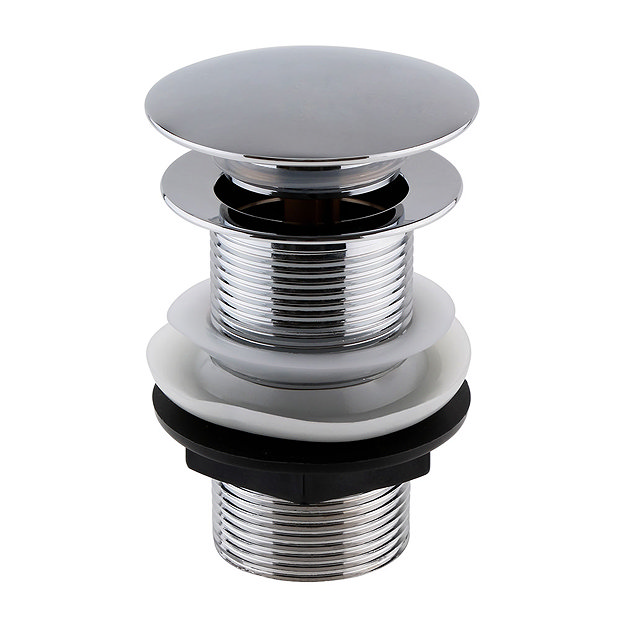 Hudson Reed Unslotted Sprung Plug Basin Waste Chrome EK304 at