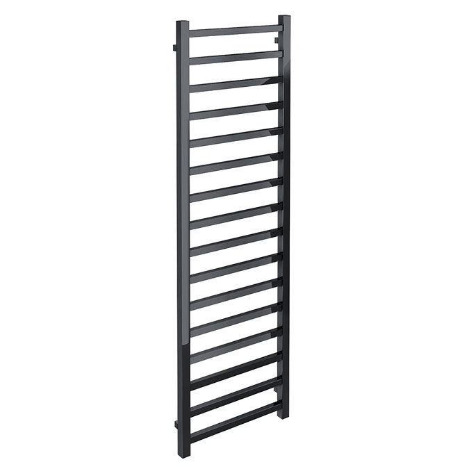 Square 1600 x 500mm Black Nickel Heated Towel Rail