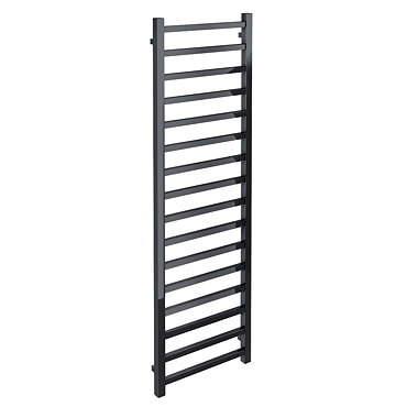 Square 1600 x 500mm Black Nickel Heated Towel Rail