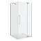 Square 760 x 760 RH Hinged Frameless Shower Enclosure + Tray  Profile Large Image