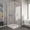 Square 760 x 760 RH Hinged Frameless Shower Enclosure + Tray Large Image