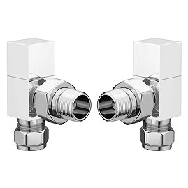 Milan Square Angled Radiator Valves Large Image