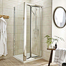 Square Bi-Fold Pacific Enclosure Inc. Shower Tray + Waste  Standard Large Image