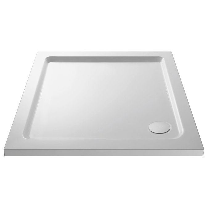 Square Bi-Fold Pacific Enclosure Inc. Shower Tray + Waste  Profile Large Image