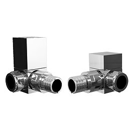 Square Chrome Corner Radiator Valves