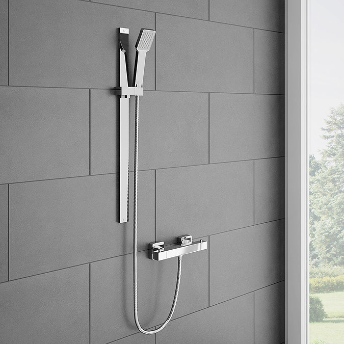 Milan Square Flat Bar Minimalist Style Riser Rail Kit Standard Large Image
