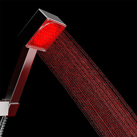 Milan Square LED Chrome Shower Handset Large Image