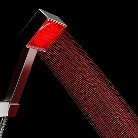 Milan Square LED Chrome Shower Handset Large Image