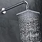Hudson Reed Square Sheer Fixed Shower Head & Arm - Chrome - A3242 Profile Large Image