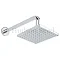 Hudson Reed Square Sheer Fixed Shower Head & Arm - Chrome - A3242 Large Image
