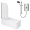 Square Single Ended Shower Bath Pack (Inc. Triton Aspirante 9.5kw Electric Shower) Large Image