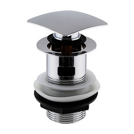 Hudson Reed Square Slotted Sprung Plug Basin Waste - Chrome - EK307 Large Image
