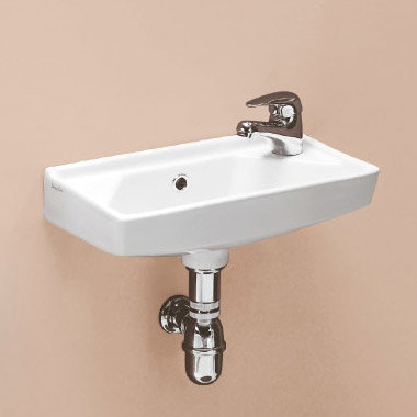 Square Space Ceramic Cloakroom Basin Large Image