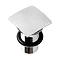 Square Unslotted Click Clack Basin Waste - Chrome  Profile Large Image