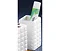 Square White Bathroom Tumbler w/ Risen Square Design Large Image