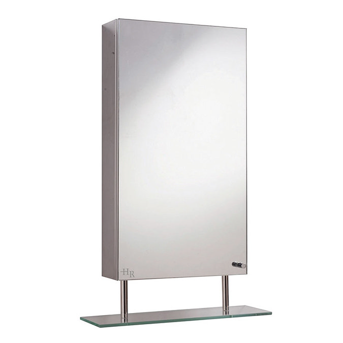 Hudson Reed Baltimore Stainless Steel Single Mirror Cabinet - LQ315 Large Image