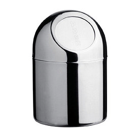 Stainless Steel 1.35 Litre Mini Push Top Bin - 1600117 Large Image