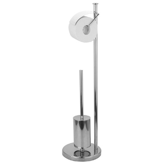 Stainless Steel Toilet Brush and Roll Holder 1602013 at Victorian