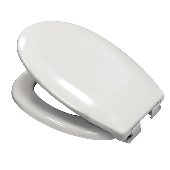 Standard Soft-Close Bottom-fix Toilet Seat with Chrome Hinges Profile Large Image