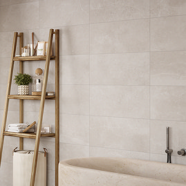 Stanford Pearl Stone Effect Wall & Floor Tiles - 300 x 600mm