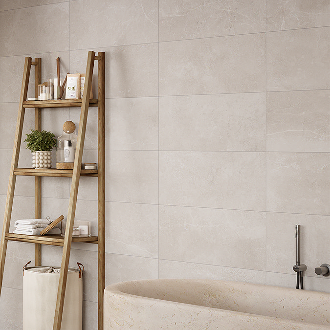 Stanford Pearl Stone Effect Wall & Floor Tiles - 300 x 600mm