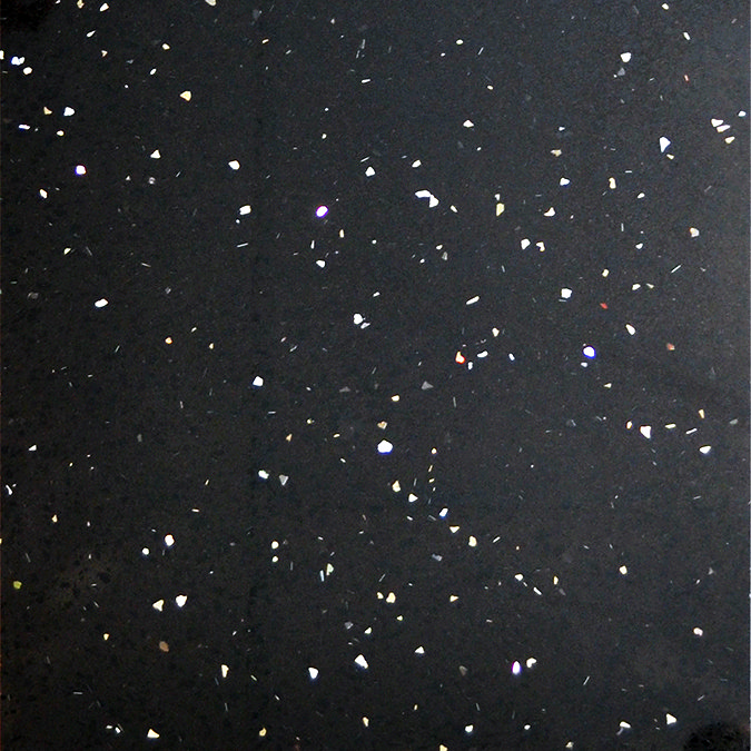 Stardust Quartz Black Wall and Floor Tile - 600 x 600mm Large Image
