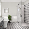 Stellar White Star Patterned Wall and Floor Tiles - 200 x 200mm