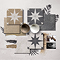 Stellar White Star Patterned Wall and Floor Tiles - 200 x 200mm