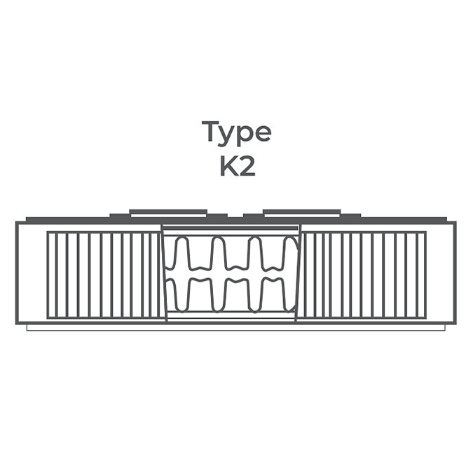 Stelrad 450 x 1800mm Compact Horizontal Line Concept K2 Type 22 White Double Panel Radiator
