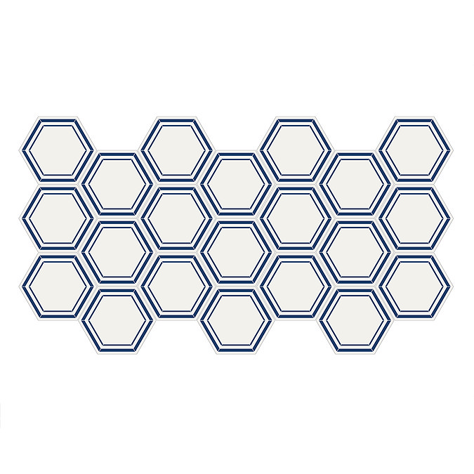 Stonehouse Studio Adelphi Navy Hexagon Wall & Floor Tiles - 225 x 225mm