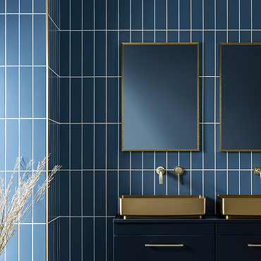 Stonehouse Studio Alvero Dark Blue Wall Tiles - 75 x 300mm