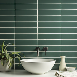 Stonehouse Studio Alvero Dark Green Wall Tiles - 75 x 300mm