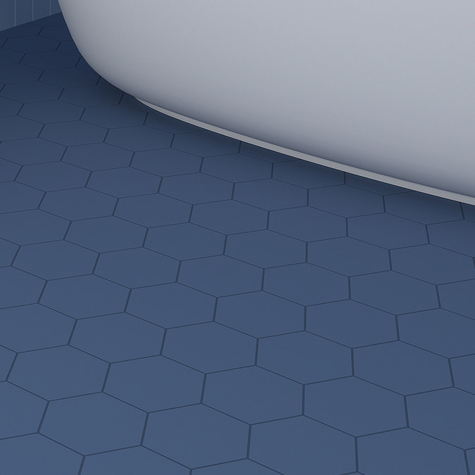 Stonehouse Studio Alvero Hexagon Dark Blue Wall and Floor Tiles