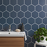 Stonehouse Studio Alvero Hexagon Dark Blue Wall and Floor Tiles