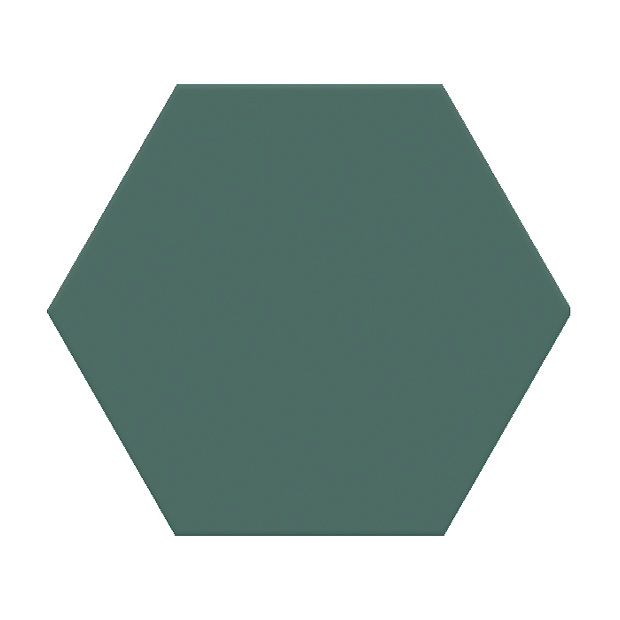 Stonehouse Studio Alvero Hexagon Dark Green Wall and Floor Tiles 150 x 170mm