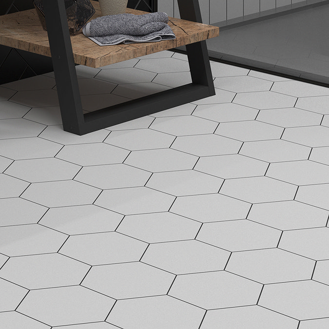 Stonehouse Studio Alvero Hexagon Grey Wall and Floor Tiles - 150 x 170mm