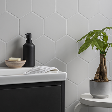 Stonehouse Studio Alvero Hexagon Grey Wall Tiles - 150 x 170mm