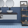 Stonehouse Studio Alvero Hexagon Light Blue Wall and Floor Tiles - 150 x 170mm