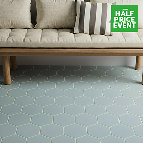 Stonehouse Studio Alvero Hexagon Light Green Wall and Floor Tiles - 150 x 170mm