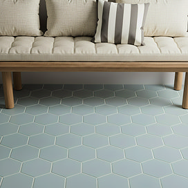 Stonehouse Studio Alvero Hexagon Light Green Wall and Floor Tiles - 150 x 170mm