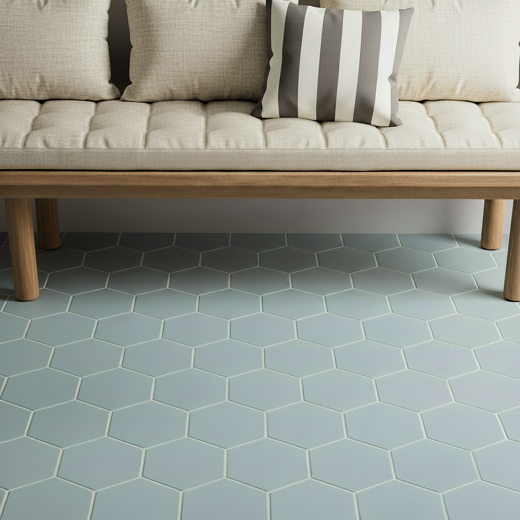 Stonehouse Studio Alvero Hexagon Light Green Wall and Floor Tiles - 150 x 170mm