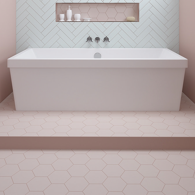 Stonehouse Studio Alvero Hexagon Pink Wall and Floor Tiles - 150 x 170mm