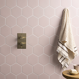 Stonehouse Studio Alvero Hexagon Pink Wall and Floor Tiles - 150 x 170mm