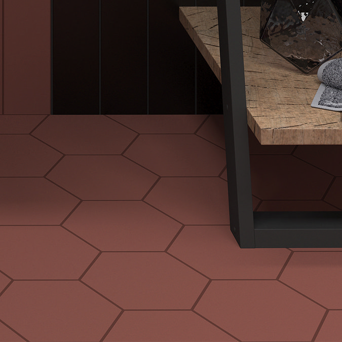 Stonehouse Studio Alvero Hexagon Rust Wall and Floor Tiles - 150 x 170mm